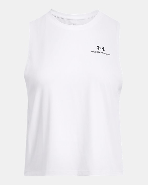 Camiseta de tirantes corta UA Vanish Energy para mujer, White, pdpMainDesktop image number 2